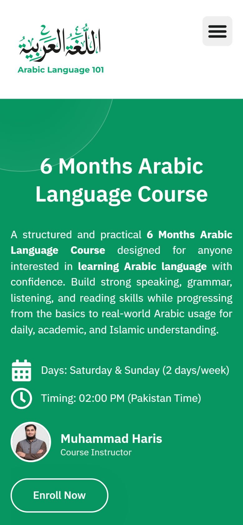 Arabic Language 101 on a phone