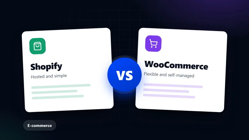 Illustration comparing a hosted store platform with a flexible self-managed one